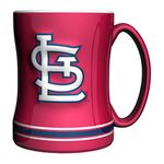 Boelter Brands MLB St. Louis Cardinals Sculpted Relief Mug, 14-Ounce, Red