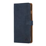 Snakehive iPhone 6S Plus / 6 Plus Case, Genuine Leather Wallet with Card Slots and Magnetic Closure, Premium Protective Flip Cover - Gift Boxed and Handmade in Europe - Navy Blue