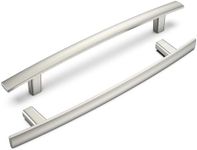 homdiy 100 Pack Brushed Nickel Cabinet Handles Kitchen Cabinet Pulls 5 Inch Hole Centers Arch Drawer Pulls for Cupboard Solid Modern Dresser Handles, Zinc Alloy