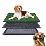 FluffyDream Artificial Grass for Dog Potty – 20x30 inch,Strong Absorbency Grass Pad with Tray,Dog Litter Box Potty Training Pad for Indoor Apartment Balcony (Large)