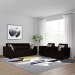 Adorn India Monteno Leatherette 5 Seater 3-1-1 Sofa Set (Brown)