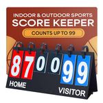 Upstreet Scoreboard/Score Keeper for Indoor & Outdoor Sports - Ping Pong/Baseball/Tennis/Basketball Scoreboard or Varsity Scoreboards/Volleyball Scorekeeper - Portable Scoreboard Flips up to 100