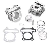 aohuang GY6 50cc-100cc Cylinder Head Kit Assy 50mm Big Bore with 69mm Valves for 139QMA 139QMB Engine Scooter Moped ATV Go Kart Quad