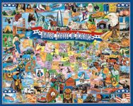 White Mountain WM290 United States of America Jigsaw Puzzle, Red, White, and Blue, 1 EA