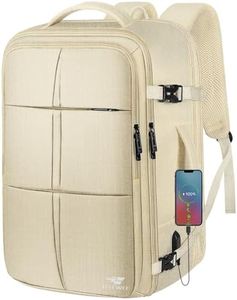 TOTWO Travel Backpack for Women, Extra Large Carry On Backpack, 40L Expandable Flight Approved Suitcase Backpack, Water Resistant Business Weekender Luggage Big Backpack with USB Charging Port, Beige