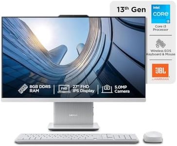 Lenovo IdeaCentre AIO 13th Gen Core i3-1315U 27" FHD IPS (8GB RAM/512GB SSD/Windows11/MS Office 2021/3Wx2 Harman Speakers/Alexa Built-in/Wireless Keyboard & Mouse, Grey), F0HM00G4IN All-in-One Desktop