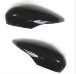 UNDERGROUND PARTS Left Passenger & Right Drivers Side Mirror Caps Covers Panther Black for Ford Fiesta mk7 2008-2017