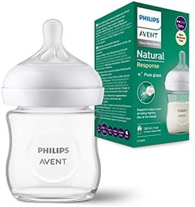 Philips Avent Biberón de vidrio Natural Response - Biberón de 120 ml, sin BPA para recién nacidos a partir de 0 meses (modelo SCY930/01)