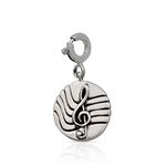 FOURSEVEN Sound of Music Silver Charm Pendant - Fits in Bracelets, Chains and Necklace - 925 Sterling Silver Jewellery for Men and Women (Best Gift for Him/Her)