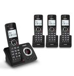 VTech ES2053 Cordless Phone with Answering Machine, Call Block, Easy-to-Read Backlit Display, 18 Hours Talk-time, Volume Booster, Handsfree Speakerphone, Speed Dial, DECT, 4 Handsets