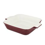 Barbary & Oak BO875003RED Foundry 26cm Ceramic Square Oven Dish, Bordeaux Red