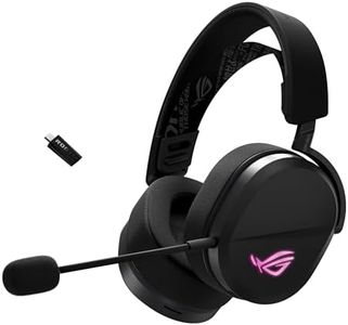ASUS ROG Pelta Wireless Gaming Headset (BT, ROG SpeedNova 2.4GHz, USB-C, Lightweight 309g, 50mm ROG Titanium-Plated Drivers, 10mm Super-Wideband Mic, RGB, 70HR Battery, for PC, Switch, PS5)- Black