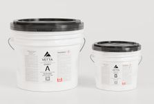 Vetta Coatings Epoxy (3 Gallon, 11.35L Kit) for Garages, Basements, Professional Concrete Floor Restoration, Two-Component, Glossy Finish, Self-Leveling, 100% Solids, Made in Canada, (2 Gal A + 1 Gal B) (Black)