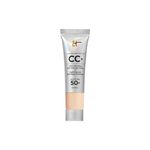 IT Cosmetics CC+ Cream SPF 50+ Travel Size Colour Correcting Full-Coverage Foundation, Hydrating Skincare, Hyaluronic Acid & Niacinamide, Radiant Finish, Shade: Light, 12ml