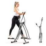 Sunny Health & Fitness Air Walk Trainer Elliptical Machine Glider w/LCD Monitor, 100 KG Max Weight and 76 CM Stride - SF-E902