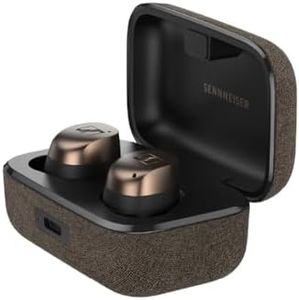 Sennheiser MOMENTUM True Wireless 4 Earbuds, BTv5.4 with Auracast, TrueResponse Drivers, Adaptive ANC, Anti‑Wind + Transparency Modes, 30 Hrs Battery, Qi Fast Charge, 6‑Mics, 2Y Warranty, Black-Copper