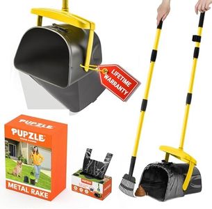 Pupzle Dog Pooper Scooper with Bag Attachment for Large Dogs (Yellow) Poop Scoop for Yard, Pooper Scooper for Large Dogs