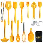 FUKTSYSM Kitchen Utensil Set - 14pcs Silicone Cooking Utensils Set, Silicone Kitchen Utensils, Cooking Tools Turner Tongs Nonstick Spatula Spoon for Nonstick Heat Resistant Cookware