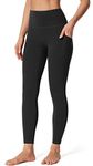 IUGA Buttery Soft Leggings for Women High Waisted Gym Leggings with Pockets No Front Seam Yoga Pants for Running Workout Black