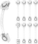 Gfeltuer Child proof baby Safety Locks for Cabinets & Drawers, Fridge, Toilet, Baby Proofing Strap Locks with 4 Extra 3M Adhesives,Triple Lock Protection (8-piece baby lock - upgraded version)