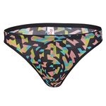 BRUCHI CLUB Modal Fabric Multi Print Breathable Soft Eco-Friendly Men Briefs Thong (L, Multicolour-Black)