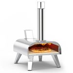 BIG HORN OUTDOORS Pizza Ovens Wood Pellet Pizza Oven Wood Fired Pizza Maker Portable Stainless Steel Pizza Grill