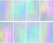 LITMIND 8 Sheets White Iridescent Stained Glass Sheets, Mosaic Glass Tiles for Crafts, Stained Glass Projects Supplies