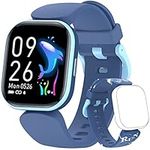 Kids Fitness Tracker Watch with Two Watch Bands, 1.4" Screen IP68 Waterproof Kids Smart Watch with 19 Sport Modes, Pedometers, Calories Counter, Heart Rate, Sleep Monitor, Great Gift for Boys Girls