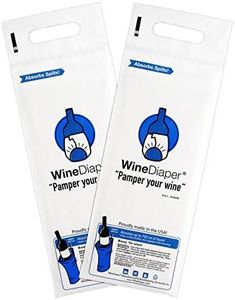 JetBag Wine Diaper - The Original Reusable, Protective and Absorbent Bottle Bags - Set of 2 - Made in the USA