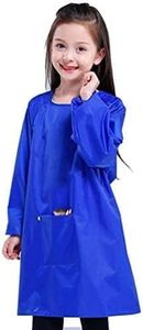 Kids Art Smocks, Waterproof Artist Painting Aprons for Children, Long Sleeve Toddler Apron, Navy, XXXL for Height 130-160cm(Age 8-12 years)