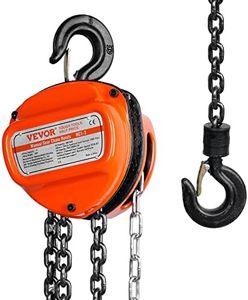 VEVOR Hand Chain Hoist, 1 Ton 2200 lbs Capacity 20 FT Come Along, G80 Galvanized Carbon Steel with Double-Pawl Brake, Auto Chain Leading & 360° Rotation Hook, for Garage Factory Dock