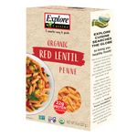 Explore Cuisine Organic Red Lentil Penne Pasta, 227g, package may vary