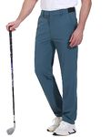 JHMORP Men's Golf Pants Stretch Lightweight Quick Dry Dress Work Casual Pants with Pockets (Navy Blue,CA 32)