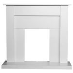 Adam Sutton Fireplace in Pure White, 43 Inch