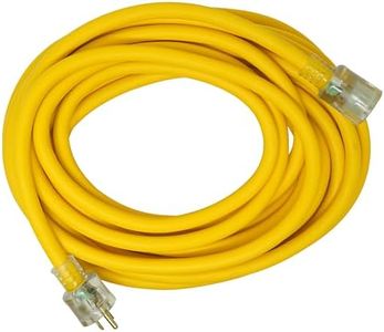 Coleman Cable 01788 10/3 Insulated Outdoor Extension Cord with Lighted End, 50-Foot