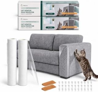 Halosnow Thicker Cat Scratch Furniture Protector, 0.2 mm PVC Sticky Tape, 16 x 160 in (2 Roll)