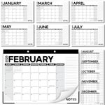 Hadley Designs Large Desk Calendar 2025-2026 - 18-Month Desktop Calendar 2025 for Organized Planning, 17" x 11" 2025 Desk Calendar for Home, School and Office (Black & White)