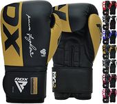 RDX Boxing Gloves, Maya Hide Leather Training Gloves for Muay Thai, Kickboxing, Sparring, Punch Bag, Punch Bag, Kickboxing Gloves, Martial Arts Training, Home Gym, Men, Women, 8 10 12 14 16 oz