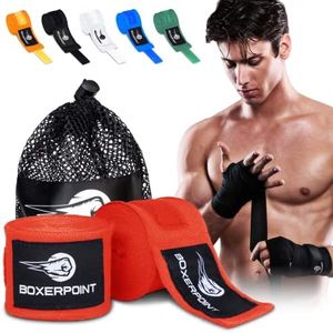 BOXERPOINT 180" Ringside Boxing Wraps for Men and Women | Boxing Hand Wraps for Boxing Gloves Men, Women, Muay Thai, Kickboxing, MMA - Professional Handwraps Breathable Boxing Glove Wraps | Red