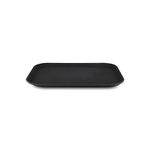 Grunwerg PN-1216 Plastic Rubberized Anti-skid, Non-slip Food Tray, Retangular, 16 x 12/40 x 30cm, Black, 16x12/40x30cm