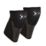 PICSIL Knee Sleeves 5&7mm (1 Pair) Support & Compression for Weightlifting, Powerlifting & Cross Training Women & Men (Blacknew 5mm, Large)