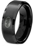 Lavastorm Titanium Batman Ring 8mm Men's Unisex 6-14 Polished (Black, 11)