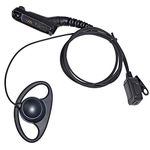 HYS D-Style Walkie Talkie Earpiece with PTT, 1 Wire Two-Way Radio Headset in-Line Microphone for Motorola/MotoTurbo XPR 7550e XPR6350 XPR6550 XPR7550 APX 4000 6000 7000 2-Way Radio