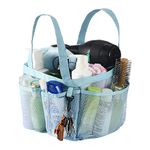 Haundry Mesh Shower Caddy Tote, Large Shower Caddy Bag for College Dorm Room Essentials, Bathroom Organizer with 8 Pockets for Beach Swimming Camp Gym