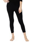 Bodycare Insider Black Solid Women Regular Fit Thermal Bottoms Lower,Small