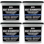 Moisture Absorber Boat Dehumidifier Moisture Absorbers Charcoal Smell Remover to Get Rid of Damp Smell & Humidity | No Refill for Basement, Closet, Home, RV or Boating Unscented Fragrance Free 4 Pack