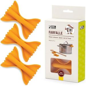New - Monkey Business Farfalle – 3-in-1 Silicone Pot Lid Lifter, Cute Spoon Rest & Pasta Trivet for Small Pots, Multi-Functional Kitchen Accessory in Farfalle Pasta Design