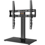 Universal Swivel TV Stand - Table Top TV Stand for 32-60 inch LCD LED TVs - Height Adjustable TV Base Stand with Tempered Glass Base & Wire Management, Holds 40 KG & Max.VESA 400x400mm