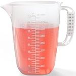 Luvan 4L/1 Gallon Plastic Measuring Pitcher, 134oz Large Measuring Cup with Spout and Handle, Oil Measuring Container, 1 Gallon Measuring Pitcher for Motor Oil, Chemicals, Pools, Lawns and Kitchens