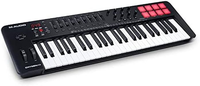 M-Audio Oxygen 49 (MKV) – 49 Key USB MIDI Keyboard Controller With Beat Pads, Smart Chord & Scale Modes, Arpeggiator and Software Suite Included